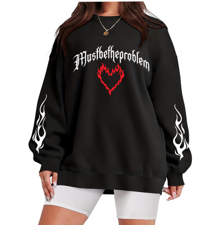 MUST BE THE PROBLEM - JUST DOING MY BEST - UNIXED - BLACK CREWNECK