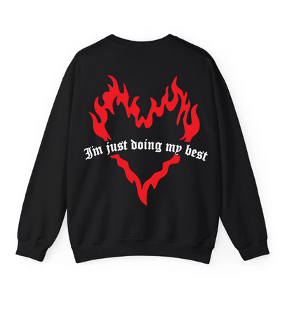 MUST BE THE PROBLEM - JUST DOING MY BEST - UNIXED - BLACK CREWNECK