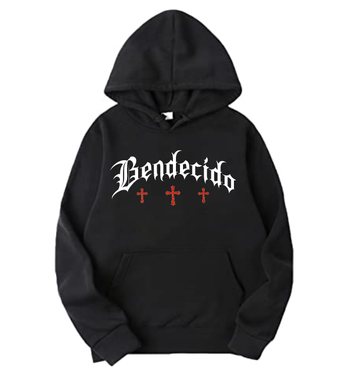 SIEMPRE BENDECIDO - UNISEX - BLACK HOODIE
