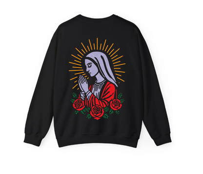 BENDECIDO - UNISEX - BLACK CREWNECK SWEATSHIRT